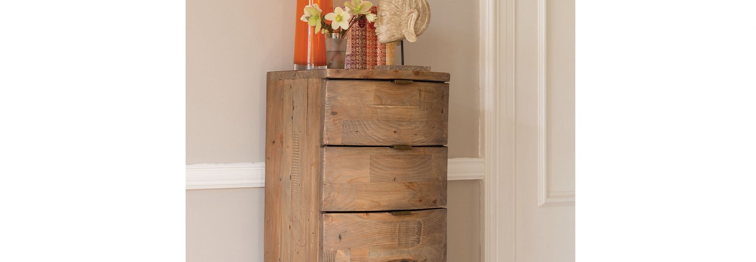 Barbados Bermuda Reclaimed Wood 7 Drawer Tall Chest of Drawers